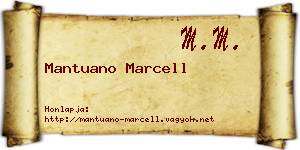 Mantuano Marcell névjegykártya